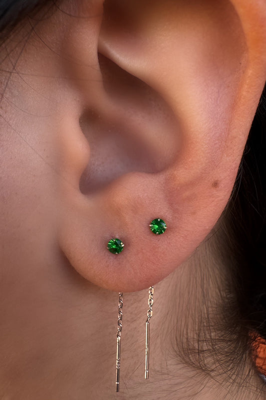 Orecchini Threader Green