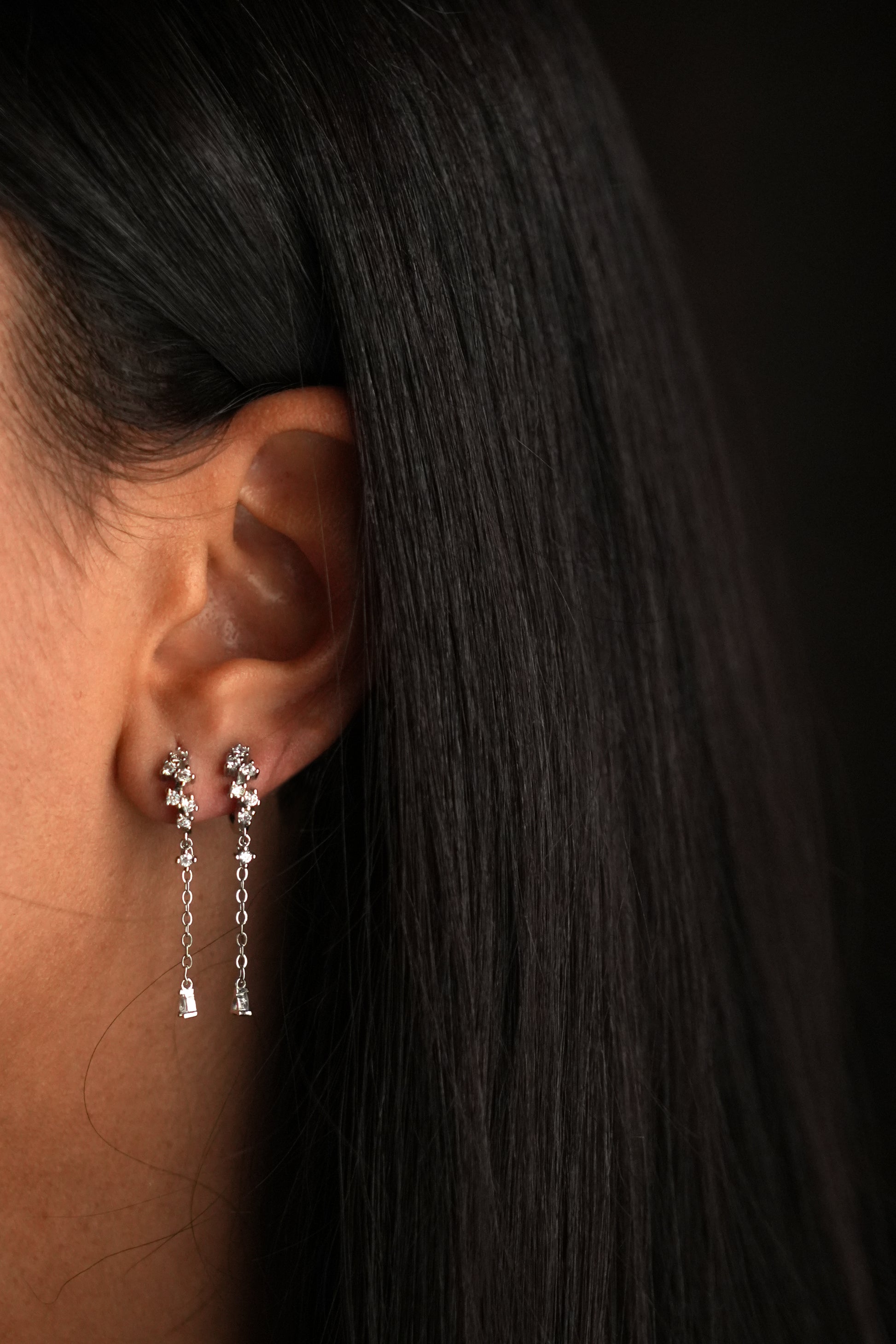 Orecchini Crystal bloom - silver