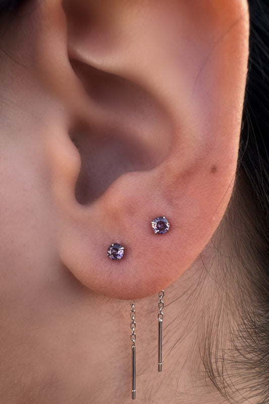 Orecchini Threader Viola