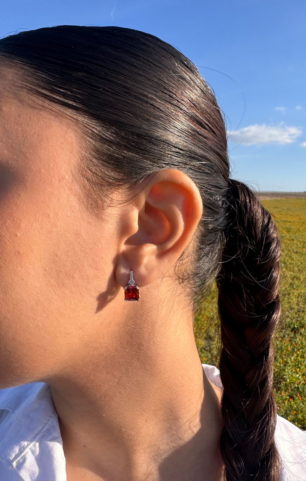 Orecchini diamond red