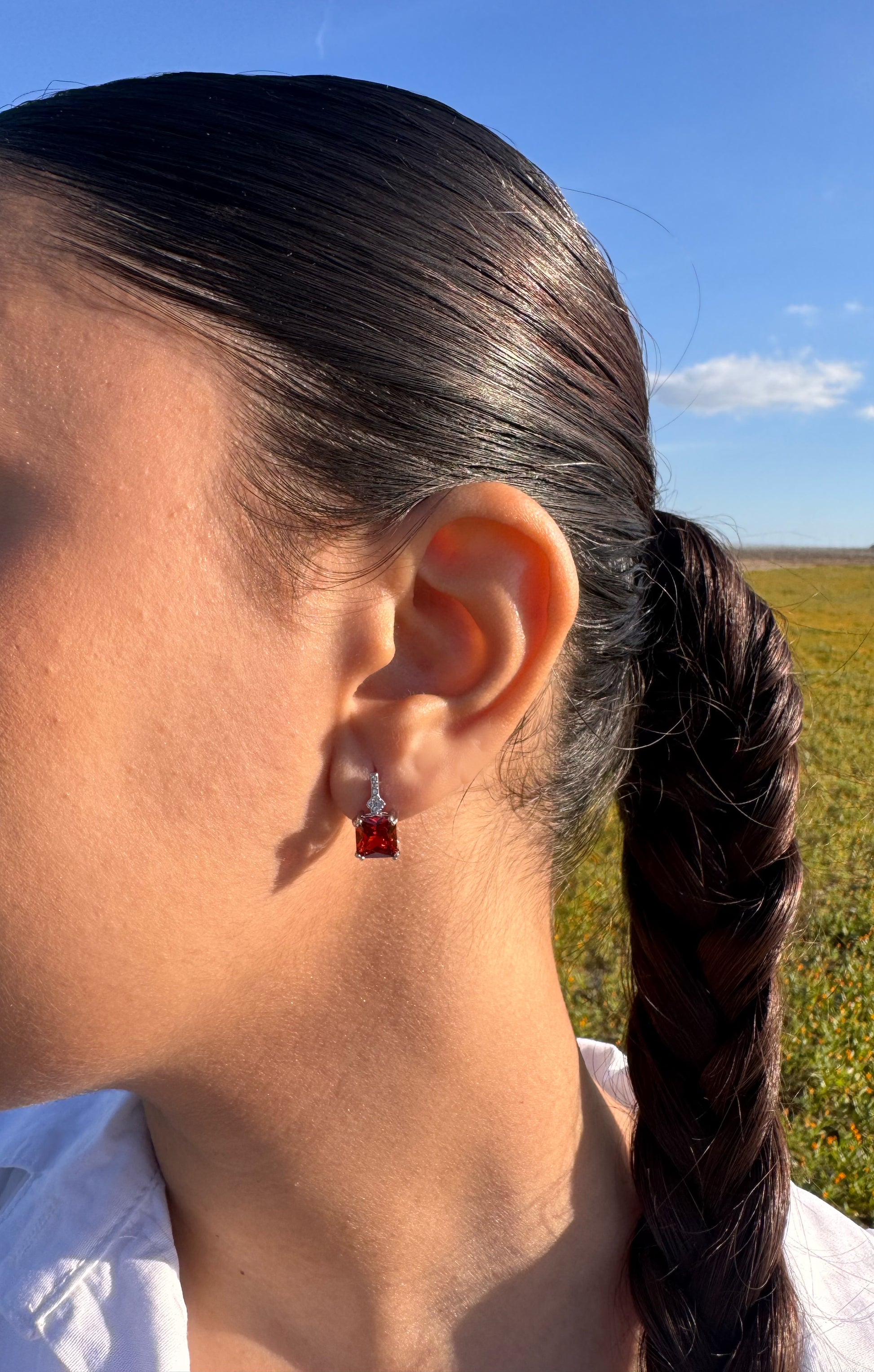 Orecchini diamond red