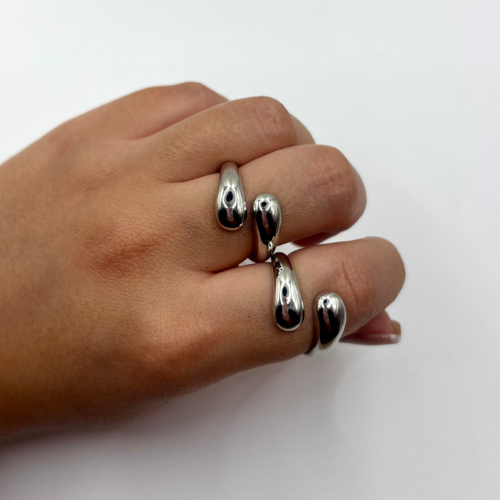 Ring goccia silver
