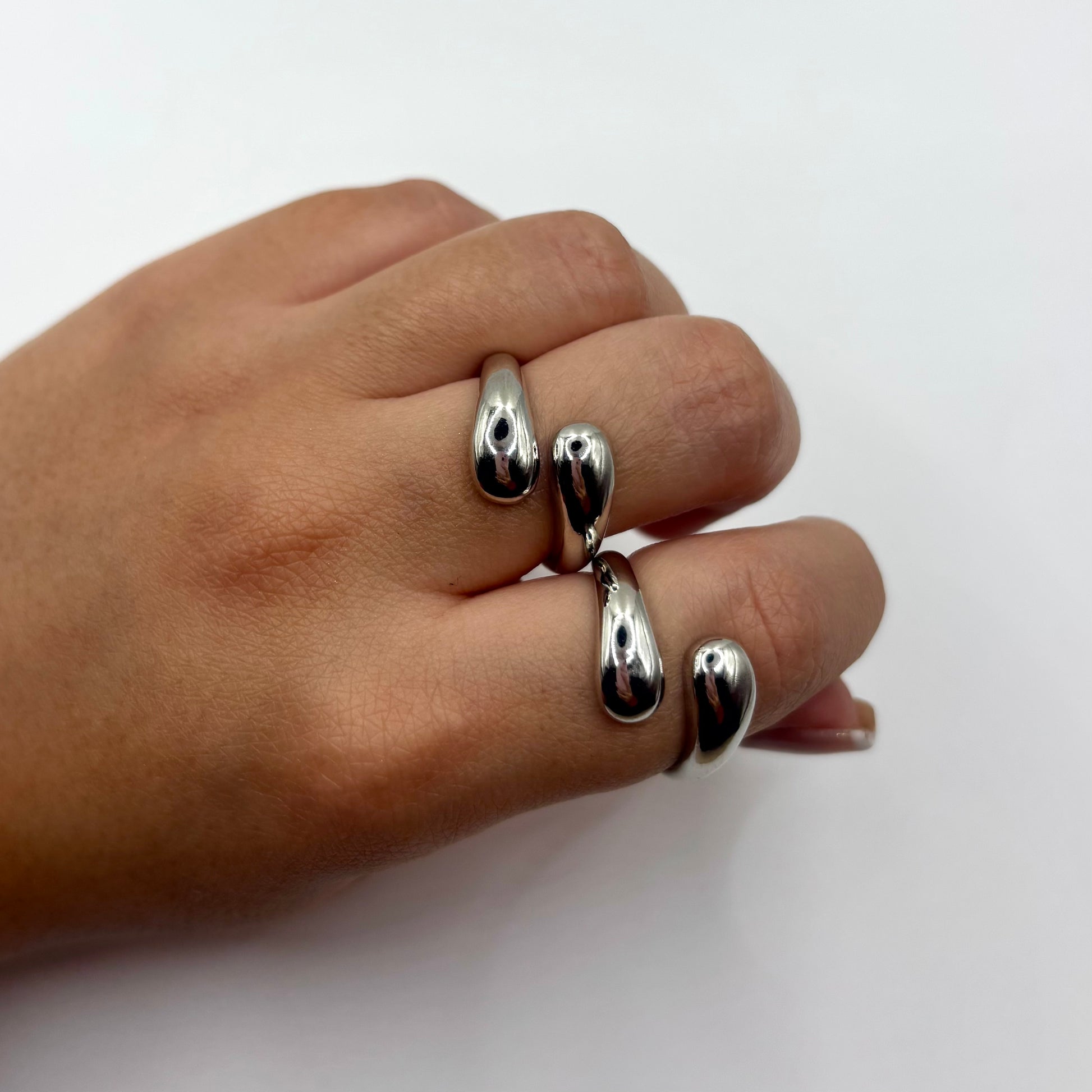 Ring goccia silver