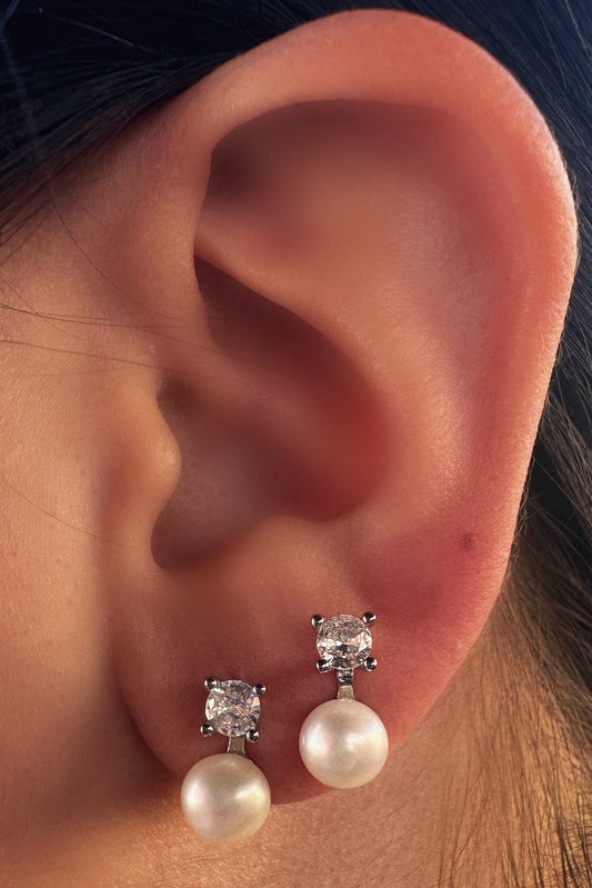 Pearl & Diamond Earrings
