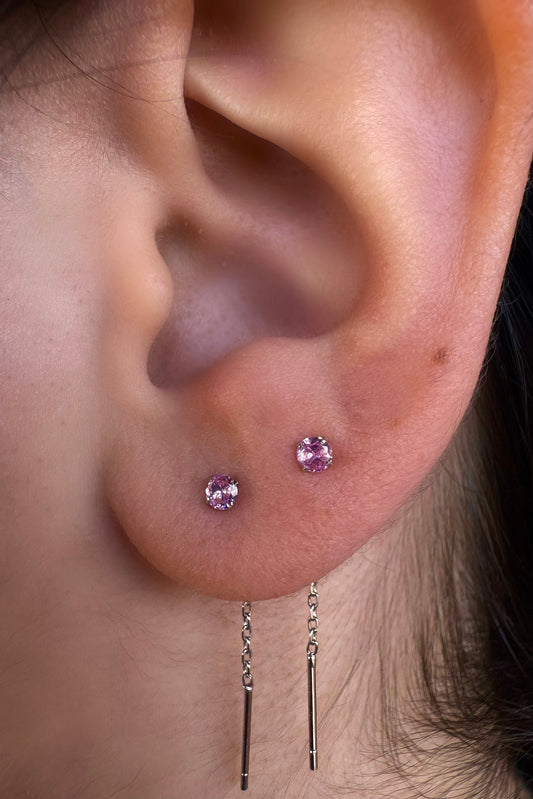 Orecchini Threader Pink