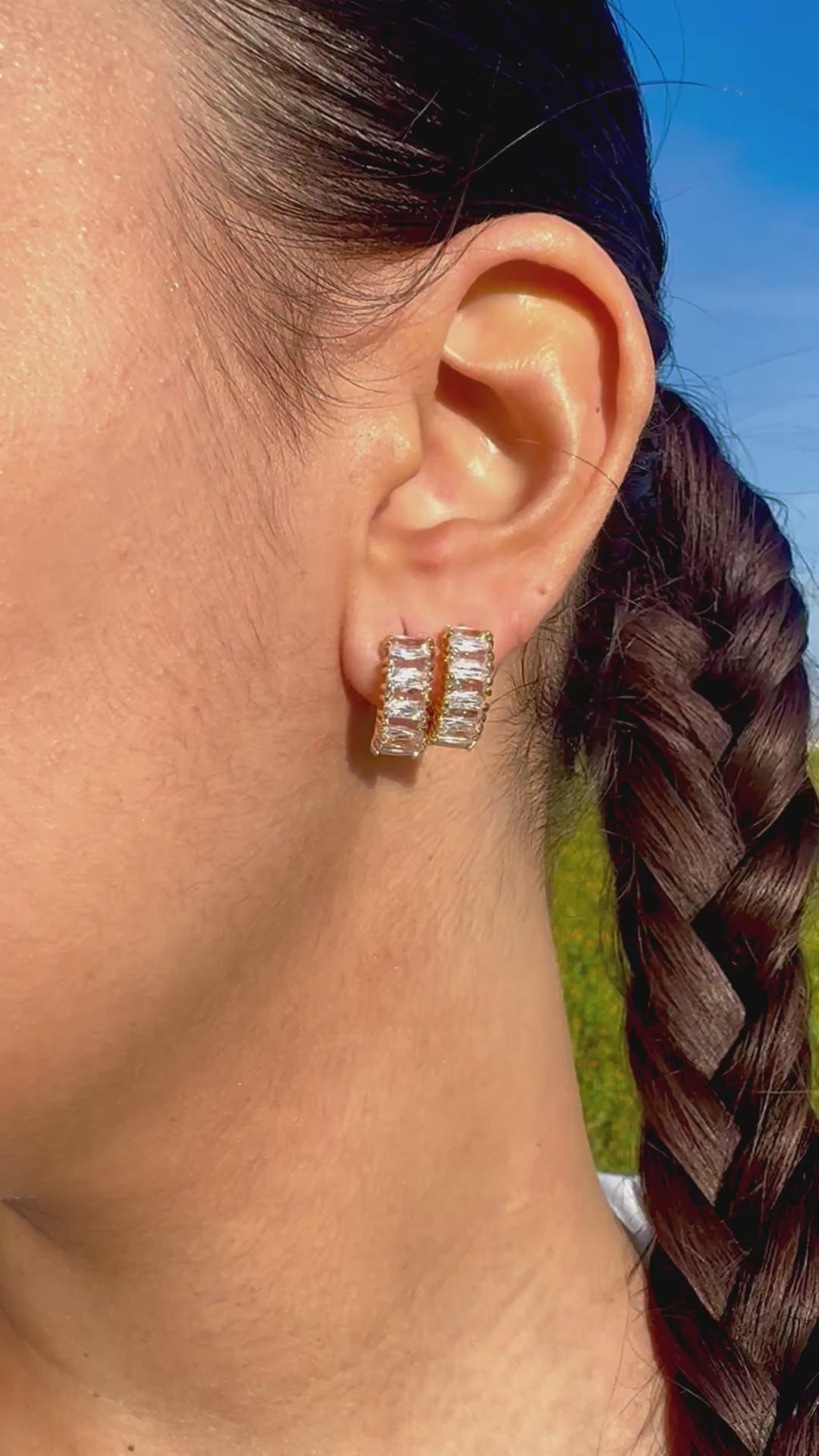 Orecchini diamantati gold